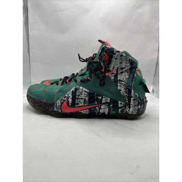 Size 12 - Nike LeBron 12 Xmas Akron Birch - Picture 1 of 9